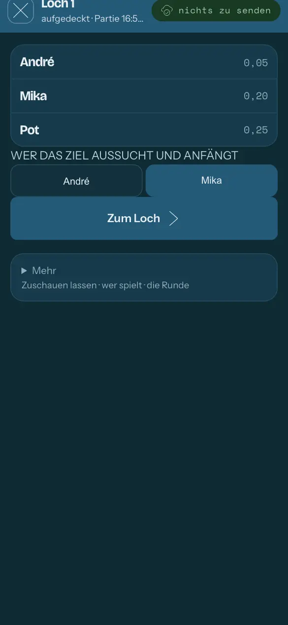 Cash Golf, aufgedeckt: jede Münze und der Pot.