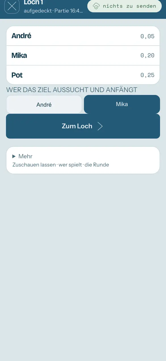 Cash Golf, aufgedeckt: jede Münze und der Pot.